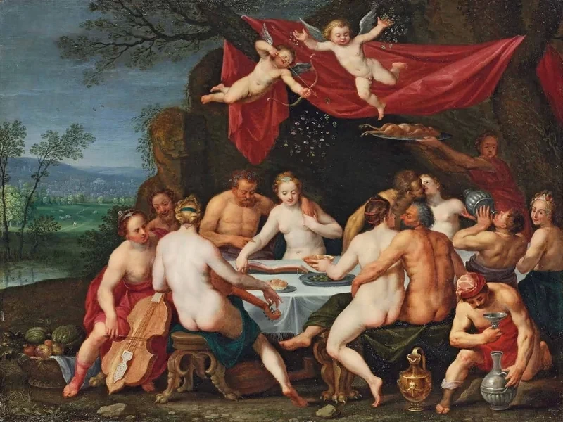 1575-Marten Pepijn - Le nozze di Bacco e Arianna - attribuito